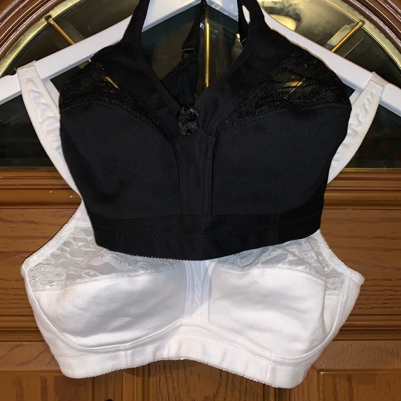 PlusForm Instant Shaping Cotton Comfort Floral Lace Wireless Bra Bundle Of 2 - Picture 6 of 16